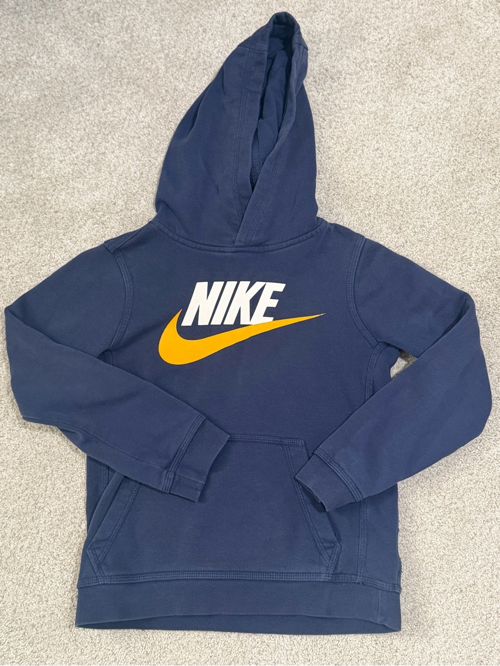 Nike Girls Blue Logo Hoodie Size Large
